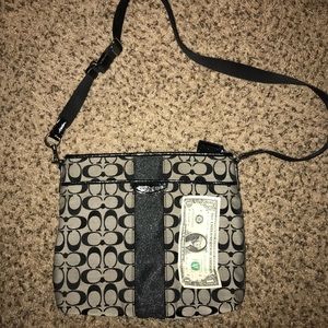 Coach Signature Jacquard Crossbody Bag